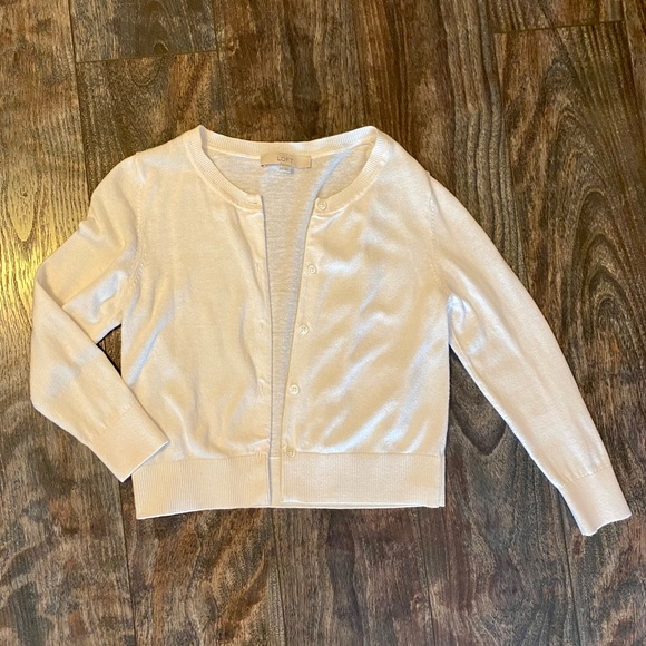 LOFT cream color cardigan. - Picture 1 of 5